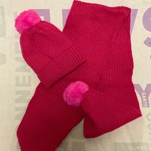 Toddler Kids Infant Winter Crochet Cap+Scarf Set